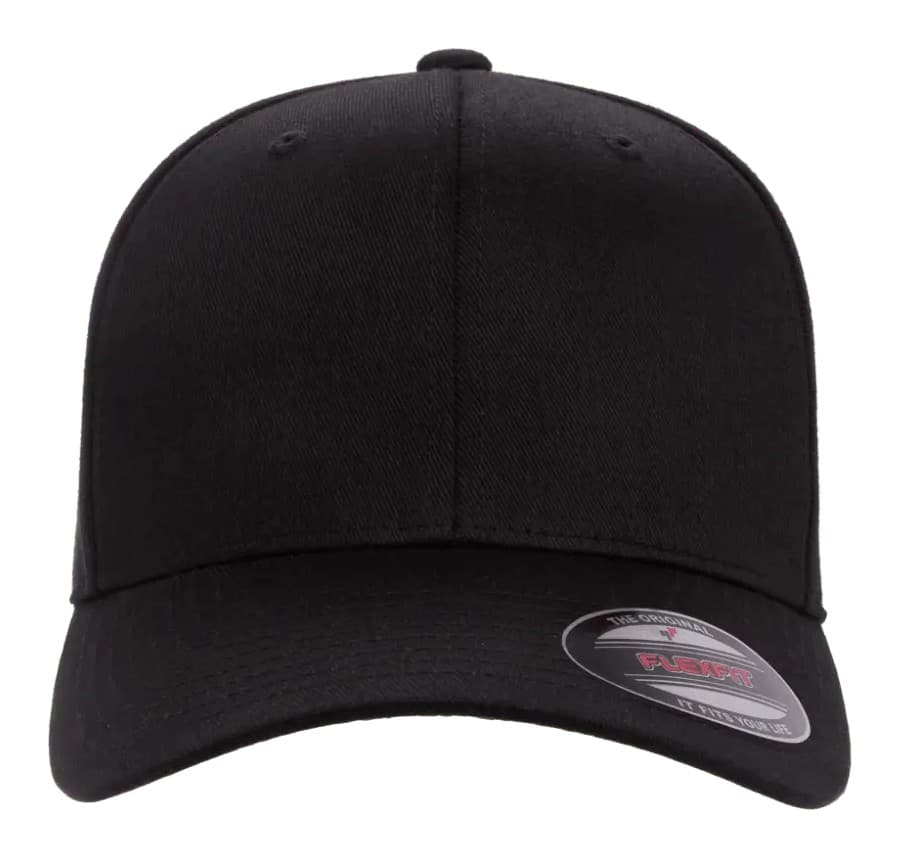 Casquette Flexfit YP004 (6277), noire — packshot officiel Flexfit